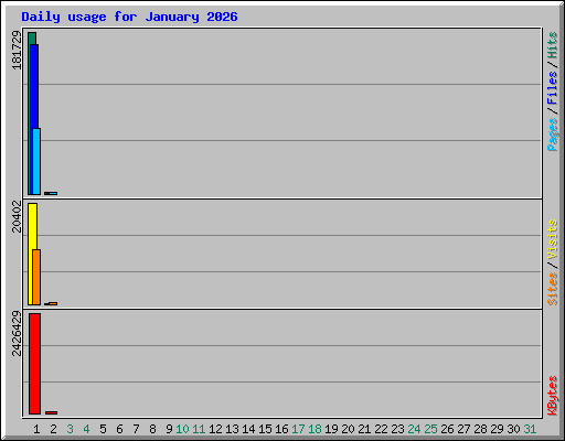 Daily usage for January 2026