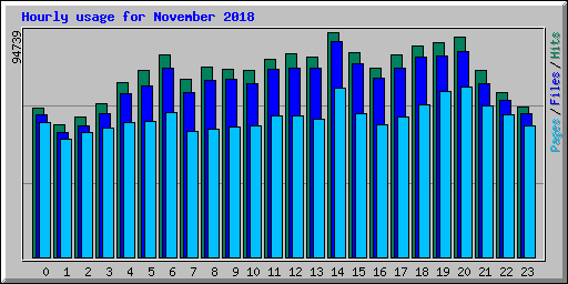 Hourly usage for November 2018