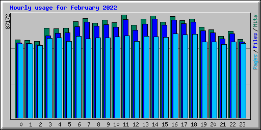 Hourly usage for February 2022