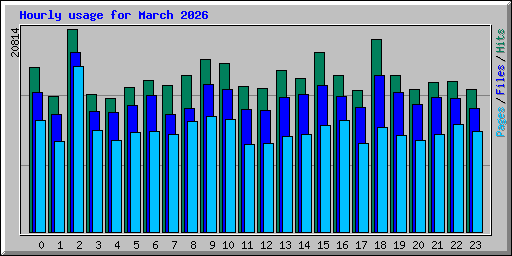 Hourly usage for March 2026