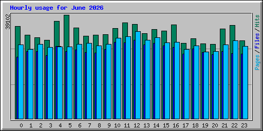 Hourly usage for June 2026