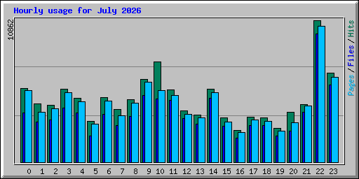 Hourly usage for July 2026